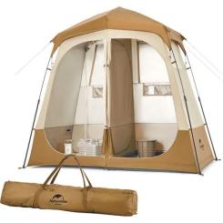 Палатка Naturehike NH22ZP006 (душ/туалет) Коричневий Фото 1