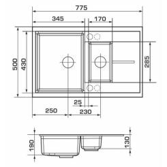Мойка кухонная GRANADO LEON gris Фото 6