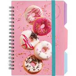 Блокнот Optima Cupcake B6 з розділювачами 100 аркушів, клітинка Фото