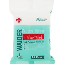 Влажные салфетки Waider Антибактериальные 24 шт. Фото