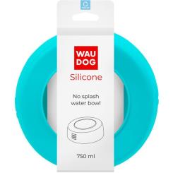 Посуда для собак WAUDOG Silicone Миска-непроливайка 750 мл блакитна Фото 3