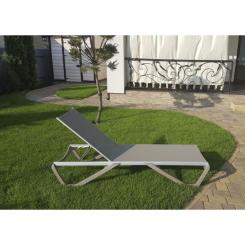 Шезлонг PAPATYA Wave серо-коричневый сетка серо-коричневый Фото 3