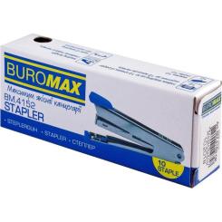 Степлер Buromax металевий №10,12 аркушів 94x42x21мм, сірий Фото 1