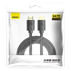 Кабель мультимедийный Baseus HDMI M to HDMI M 2.0m V2.1 Фото 4