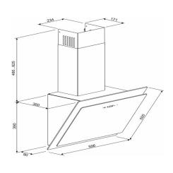 Вытяжка кухонная GRANADO Vivares 1614-1200 black glass Фото 11