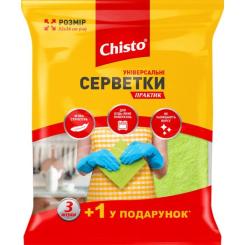 Салфетки для уборки Chisto Практик універсальні 3+1 шт. Фото