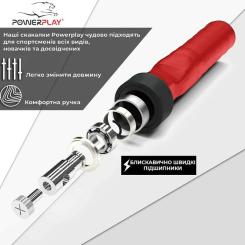 Скакалка PowerPlay 4208 швидкісна Червона Фото 3