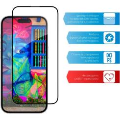 Стекло защитное ACCLAB Full Glue Apple iPhone 14 Pro Фото 3