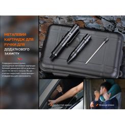 Тактическая ручка Fenix T6 з ліхтариком Blue Фото 5
