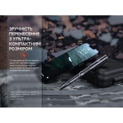 Тактическая ручка Fenix T6 з ліхтариком Blue Фото 6