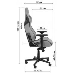 Кресло игровое GT Racer X-8005 Dark Gray/Black Suede Фото 11
