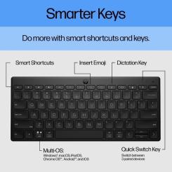 Клавиатура HP 350 Compact Multi-Device Bluetooth UA Black Фото 4