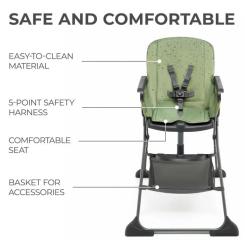 Стульчик для кормления Kinderkraft Foldee Green Фото 8