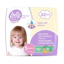 Подгузники Lolly Premium Soft 5 (11-25 кг) 32 шт Фото