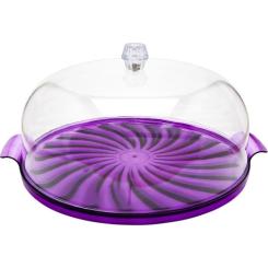 Тортовница Irak Plastik Kristal Фіолетова Фото