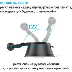 Универсальный автодержатель Grand-X MT-12, на панель, на стекло Фото 2