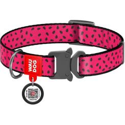 Ошейник для животных WAUDOG Nylon "Кавун" металічна пряжка-фастекс М Фото