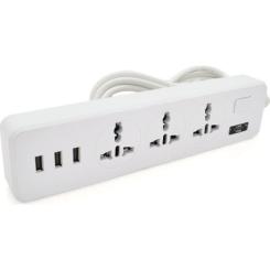 Сетевой фильтр питания Voltronic TВ-Т13, 3роз, 3*USB White Фото