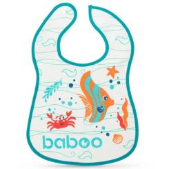 Нагрудничек Baboo бавовняний Sea Life, 3+ місяців (білий) Фото