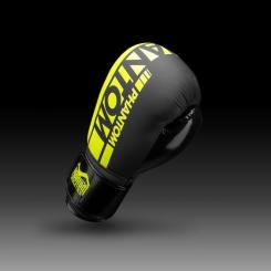 Боксерские перчатки Phantom APEX Elastic Neon Black/Yellow 14oz Фото 1