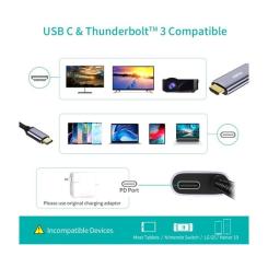 Кабель мультимедийный Choetech USB-C to HDMI M 1.8m 4K60Hz Фото 3