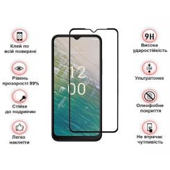 Стекло защитное BeCover Nokia C32 Black Фото 3