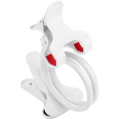 Держатель для смартфонов XoKo прищепка, гнучкий, 65 см, білий Фото 1