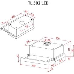 Вытяжка кухонная Perfelli TL 502 BL LED Фото 11