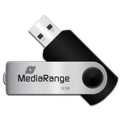 USB флеш накопитель Mediarange 32GB Black/Silver USB 2.0 Фото 1