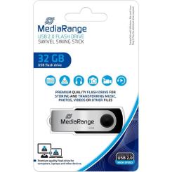USB флеш накопитель Mediarange 32GB Black/Silver USB 2.0 Фото 2