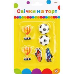 Свеча Maxi Футбол 6 шт на торт Фото
