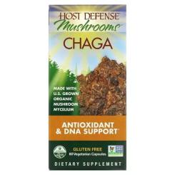 Травы Fungi Perfecti Чага, Chaga, 60 вегетаріанських капсул Фото 1