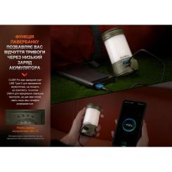 Фонарь Fenix кемпінговий CL26R Pro Мармуровий Білий Фото 3