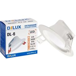 Светильник Delux DL-6 3000К 6Вт 480лм 230В D100мм Фото 2