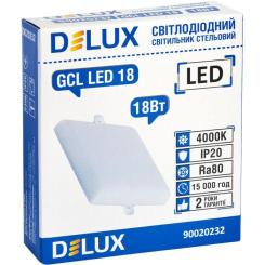 Светильник Delux LED 18_4000К 18Вт 230В SQUARE Фото 1