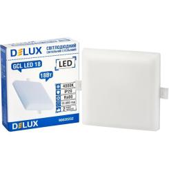Светильник Delux LED 18_4000К 18Вт 230В SQUARE Фото 2