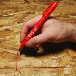 Маркер Milwaukee для стройплощадки INKZALL, тонкий, красный Фото 3