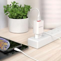 Зарядное устройство BOROFONE BA20A Sharp charger White Фото 4