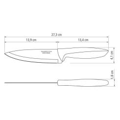 Кухонный нож Tramontina Plenus black Chef 152 мм Фото 3