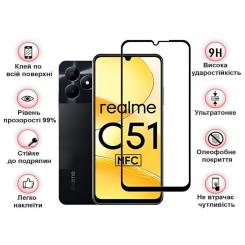 Стекло защитное BeCover Realme C51 Black Фото 2