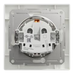 Розетка Schneider Electric ASFORA з кришкою, біла Фото 7
