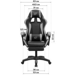 Кресло игровое GT Racer X-2323 Black/Yellow Фото 6