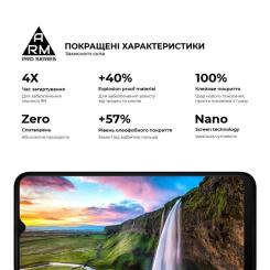 Стекло защитное Armorstandart Pro Nokia C22 / C32 Black Фото 4