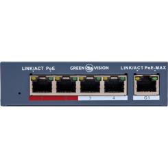 Коммутатор сетевой Greenvision GV-017-AI-4+1P Фото 2