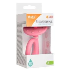 Прорезыватель Akuku силиконовая Улитка, розовая Фото 1