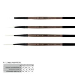 Кисточка для рисования Rosa Синтетика лайнер, MOON 1203RL, №4 Фото 1