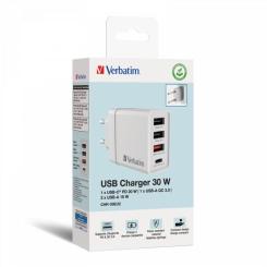 Зарядное устройство Verbatim USB 30W PD3.0 4-ports white Фото 6