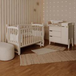 Кроватка Angelo Габриель айвори (велюр) 120х60 Фото 1