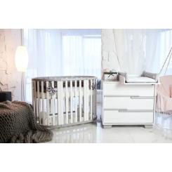 Кроватка Angelo трансформер 7-в-1 (бело-серый) Фото 2