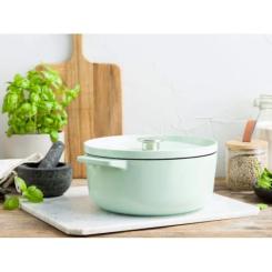 Кастрюля KitchenAid чавунна з кришкою 5,2 л Фісташкова Фото 4